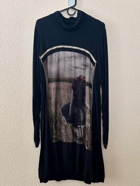 Beate Heymann Street Couture German Designer goth fishnet detail dress size L